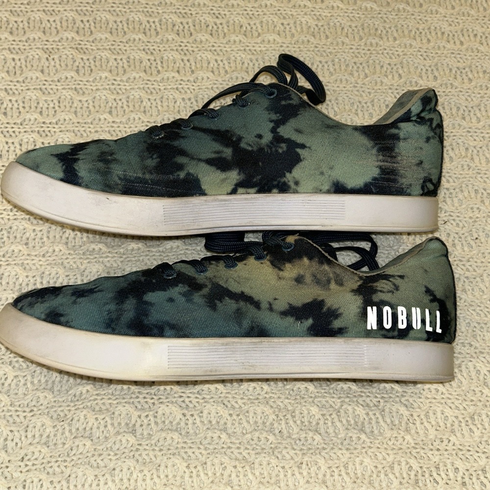 NoBull Mens Training Shoes Athletic Canvas Tie-dye Shoes Blue/Teal Size 11
